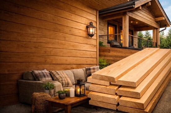 Имитация бруса из лиственницы для отделки стен